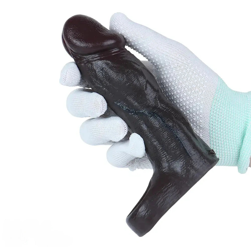 6.22in Silicone Realistic Cock Ring Dildo Sleeve Soft Male Penis Sleeve