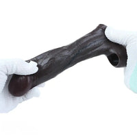 6.22in Silicone Realistic Cock Ring Dildo Sleeve Soft Male Penis Sleeve