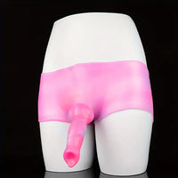 6.25in Silicone Dog Knot Soft Animal Dildo Wearable Panty For Role Play