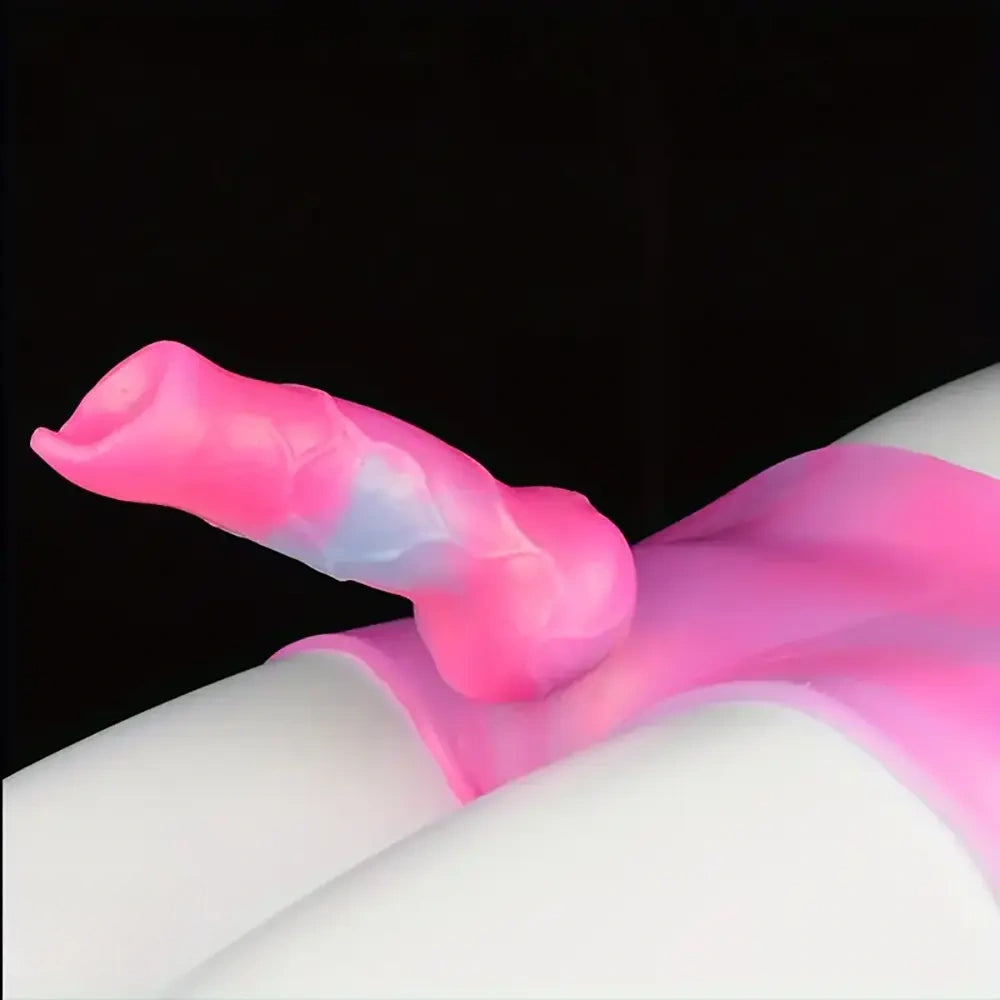 6.25in Silicone Dog Knot Soft Animal Dildo Wearable Panty For Role Play