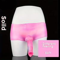 6.25in Silicone Dog Knot Soft Animal Dildo Wearable Panty For Role Play