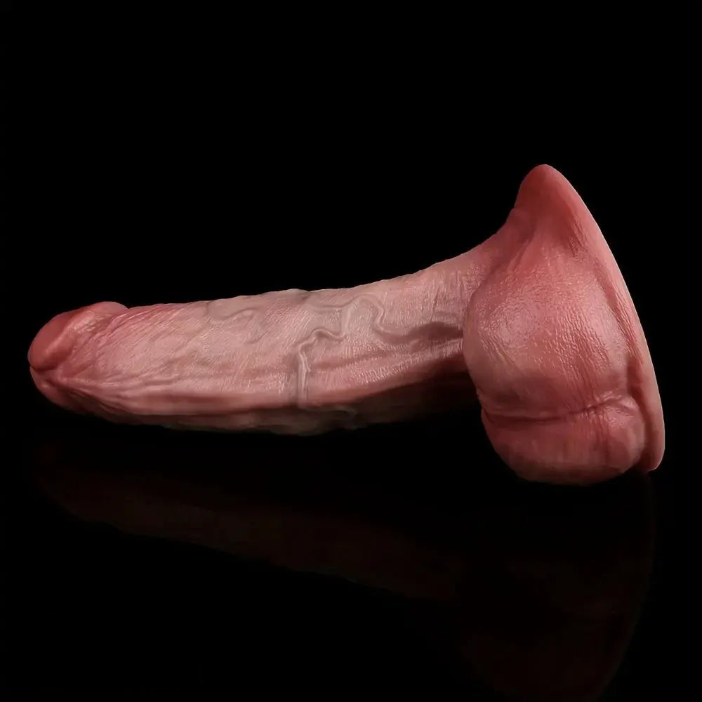6.26in Double-layer Realistic Lifelike Large Base Masturbation Soft Dildo