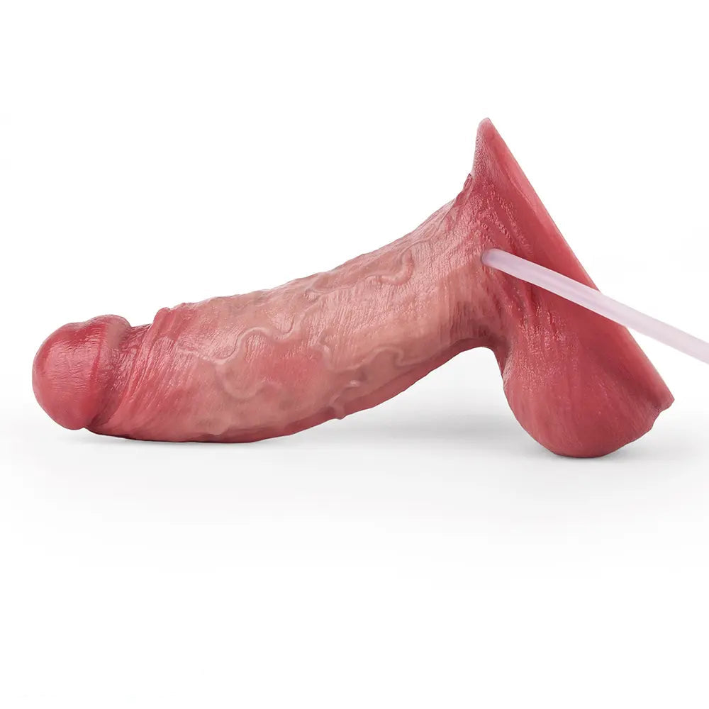 6.26in Dual Density Silicone Ejaculating Dildo For Couple Foreplay Item