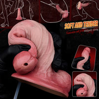 6.26in Dual Density Silicone Ejaculating Dildo For Couple Foreplay Item