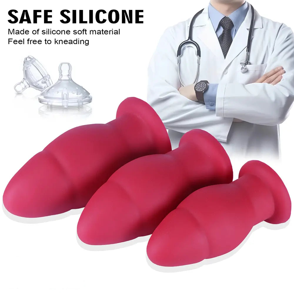 6.29in 7.28in 7.87in Unisex Anal Expansion Dildo Butt Plug Perineum Stimulator