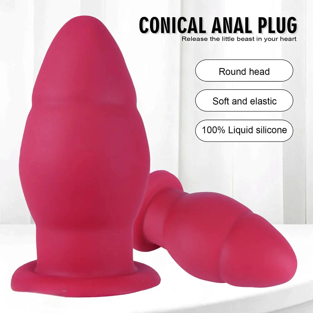 6.29in 7.28in 7.87in Unisex Anal Expansion Dildo Butt Plug Perineum Stimulator