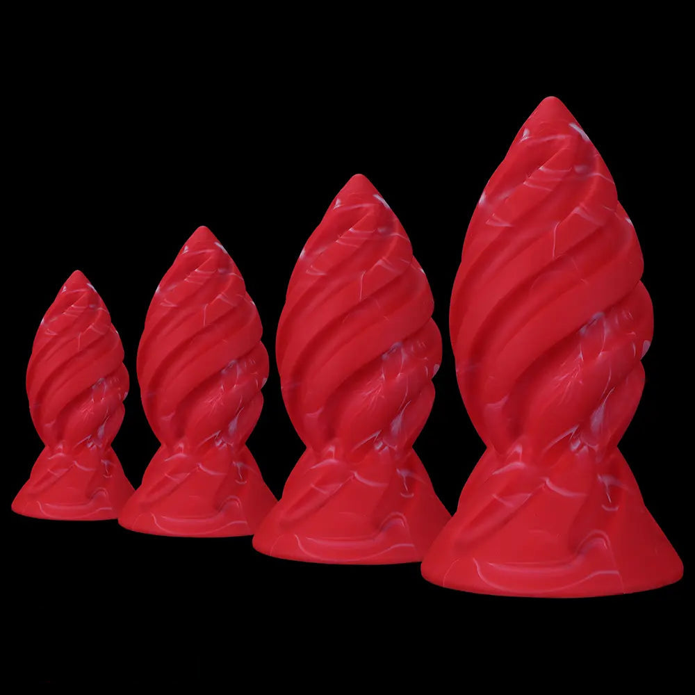 6.29in 7.48in 8.66in 9.84in Fantasy Spiral Butt Plug Dildo Lightweight Toy