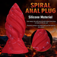 6.29in 7.48in 8.66in 9.84in Fantasy Spiral Butt Plug Dildo Lightweight Toy