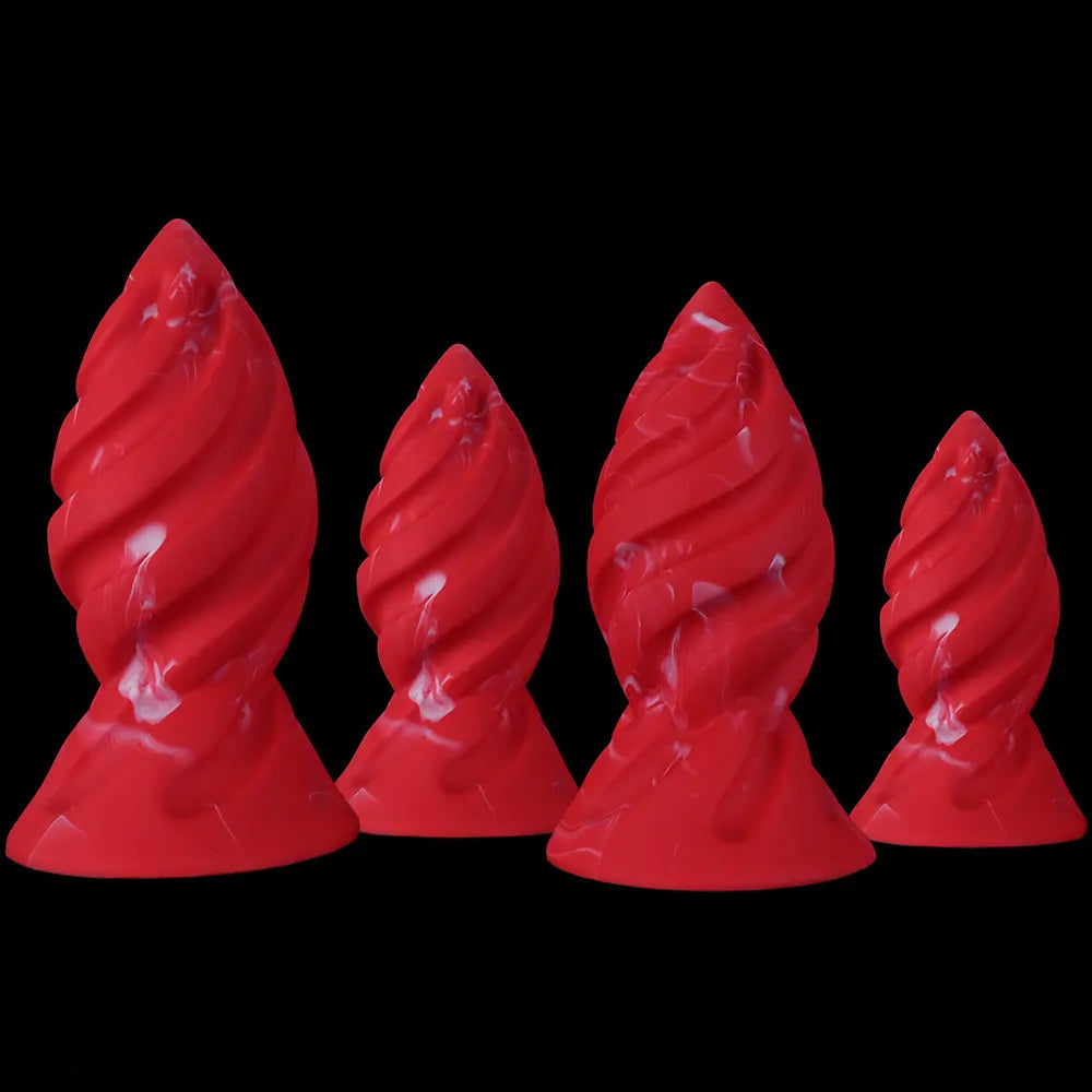6.29in 7.48in 8.66in 9.84in Fantasy Spiral Butt Plug Dildo Lightweight Toy
