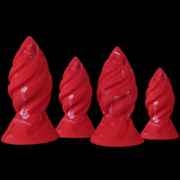6.29in 7.48in 8.66in 9.84in Fantasy Spiral Butt Plug Dildo Lightweight Toy