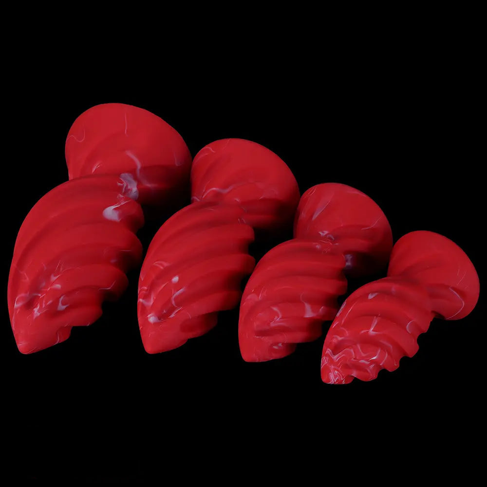 6.29in 7.48in 8.66in 9.84in Fantasy Spiral Butt Plug Dildo Lightweight Toy