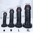 6.29in 7.87in 9.05in 10.03in Ebony Big Head Glans Mushroom Dildo