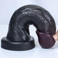 6.29in 7.87in 9.05in 10.03in Ebony Big Head Glans Mushroom Dildo
