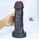 6.29in 7.87in 9.05in 10.03in Ebony Big Head Glans Mushroom Dildo