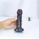 6.29in 7.87in 9.05in 10.03in Ebony Big Head Glans Mushroom Dildo
