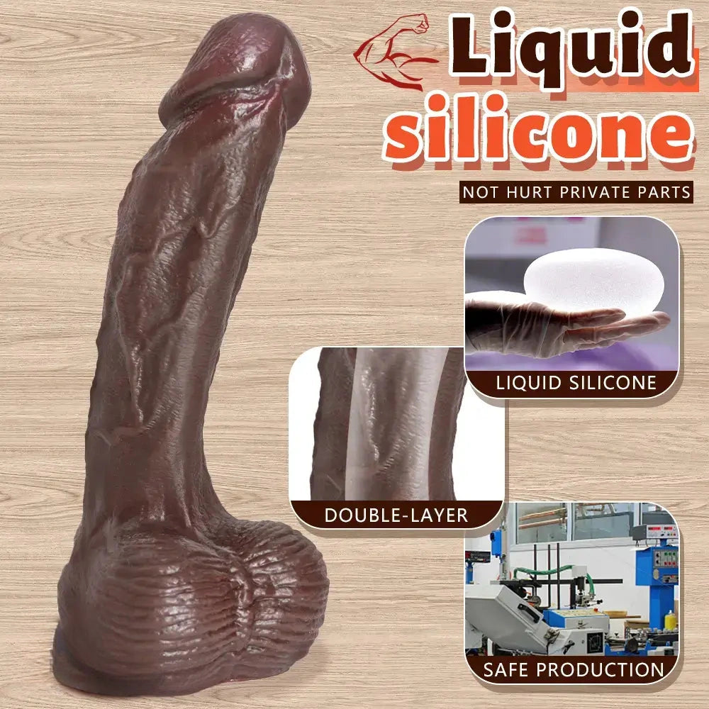 6.29in 7.87in 9.64in Curved Strap on Realistic Dildo Unisex Cock Sex Toy