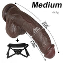 6.29in 7.87in 9.64in Curved Strap on Realistic Dildo Unisex Cock Sex Toy