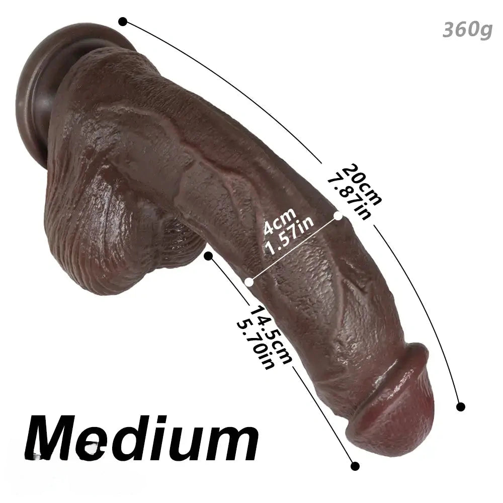 6.29in 7.87in 9.64in Curved Strap on Realistic Dildo Unisex Cock Sex Toy