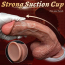 6.29in 7.87in 9.64in Double Layer Curved Silicone Strap on Dildo For Love