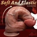 6.29in 7.87in 9.64in Double Layer Curved Silicone Strap on Dildo For Love