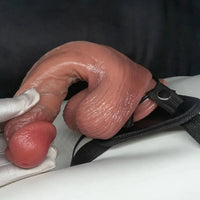 6.29in 7.87in 9.64in Double Layer Curved Silicone Strap on Dildo For Love