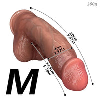6.29in 7.87in 9.64in Double Layer Curved Silicone Strap on Dildo For Love