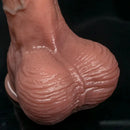 6.29in 7.87in 9.64in Double Layer Curved Silicone Strap on Dildo For Love