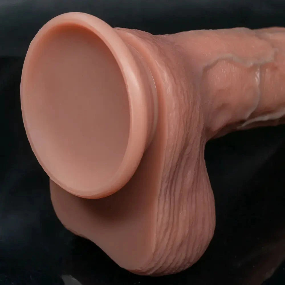 6.29in 7.87in 9.64in Double Layer Curved Silicone Strap on Dildo For Love