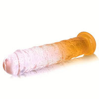 6.29in 7in 7.67in 8.46in Clear Crystal Real Cock Dildo For G-Spot Vagina