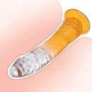 6.29in 7in 7.67in 8.46in Clear Crystal Real Cock Dildo For G-Spot Vagina