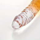 6.29in 7in 7.67in 8.46in Clear Crystal Real Cock Dildo For G-Spot Vagina