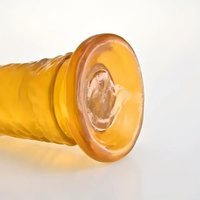 6.29in 7in 7.67in 8.46in Clear Crystal Real Cock Dildo For G-Spot Vagina