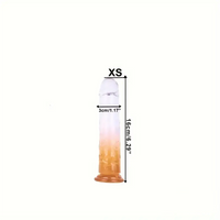 6.29in 7in 7.67in 8.46in Clear Crystal Real Cock Dildo For G-Spot Vagina