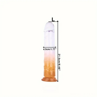 6.29in 7in 7.67in 8.46in Clear Crystal Real Cock Dildo For G-Spot Vagina