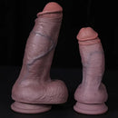 6.29in 8.07in Unisex Silicone Soft Dildo For Anal Vaginal Simulation Sex Toy