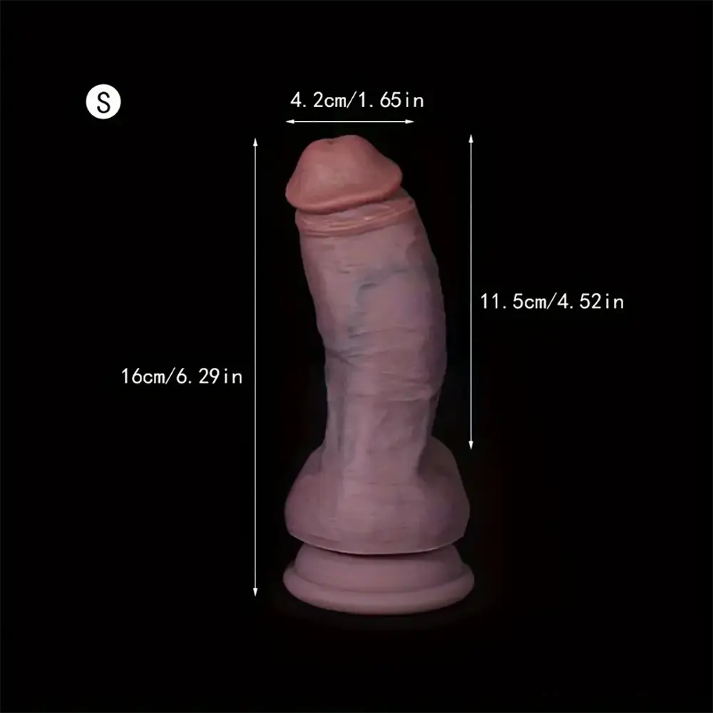 6.29in 8.07in Unisex Silicone Soft Dildo For Anal Vaginal Simulation Sex Toy