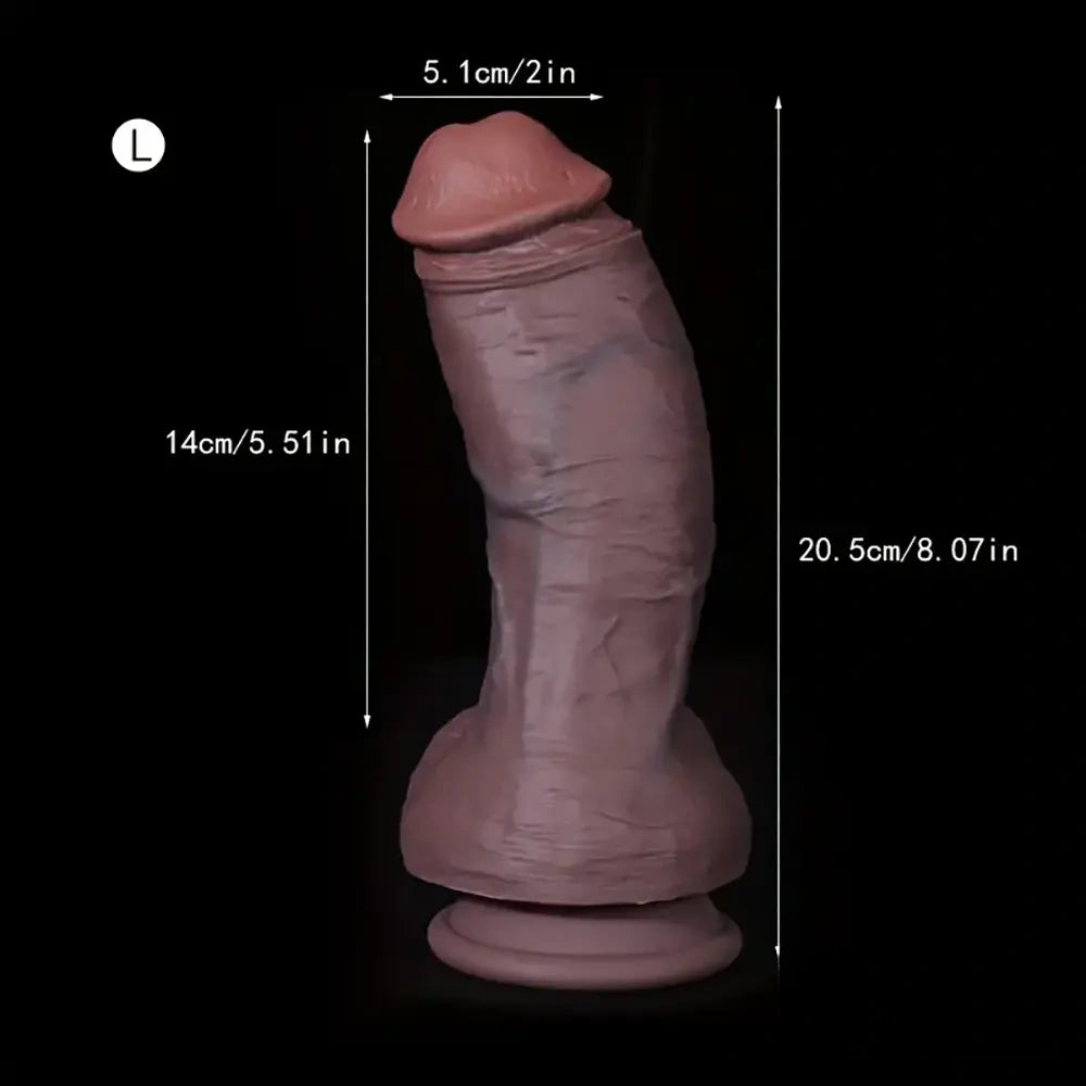 6.29in 8.07in Unisex Silicone Soft Dildo For Anal Vaginal Simulation Sex Toy