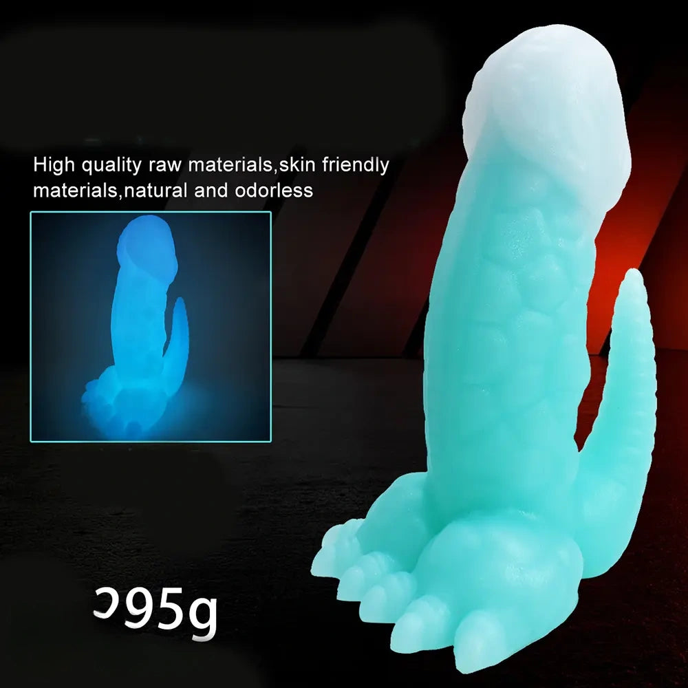 6.29in 8.46in Dinosaur Claw Luminous Dildo For Women Men Sex