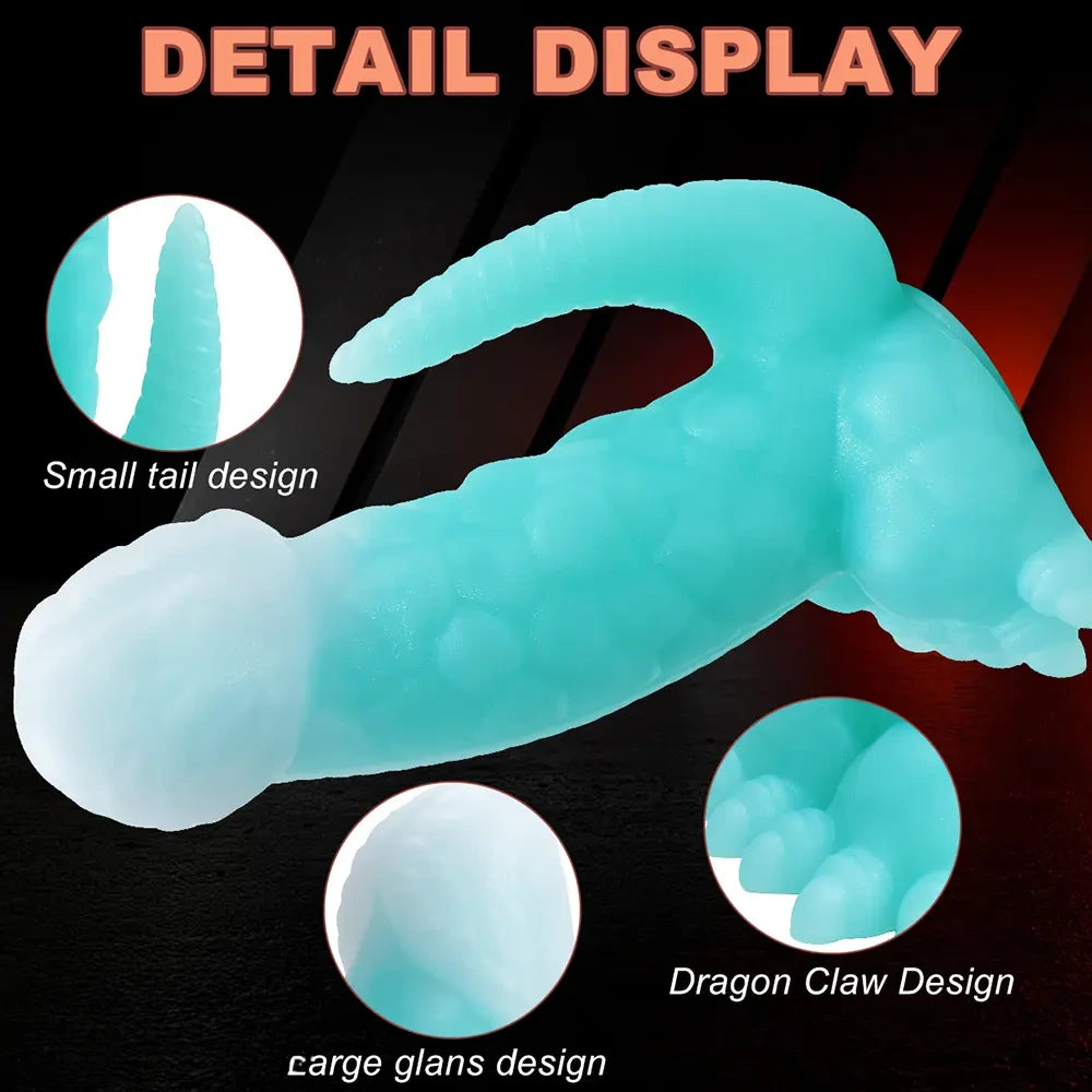 6.29in 8.46in Dinosaur Claw Luminous Dildo For Women Men Sex