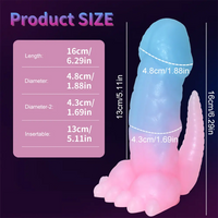6.29in 8.46in Dinosaur Claw Luminous Dildo For Women Men Sex