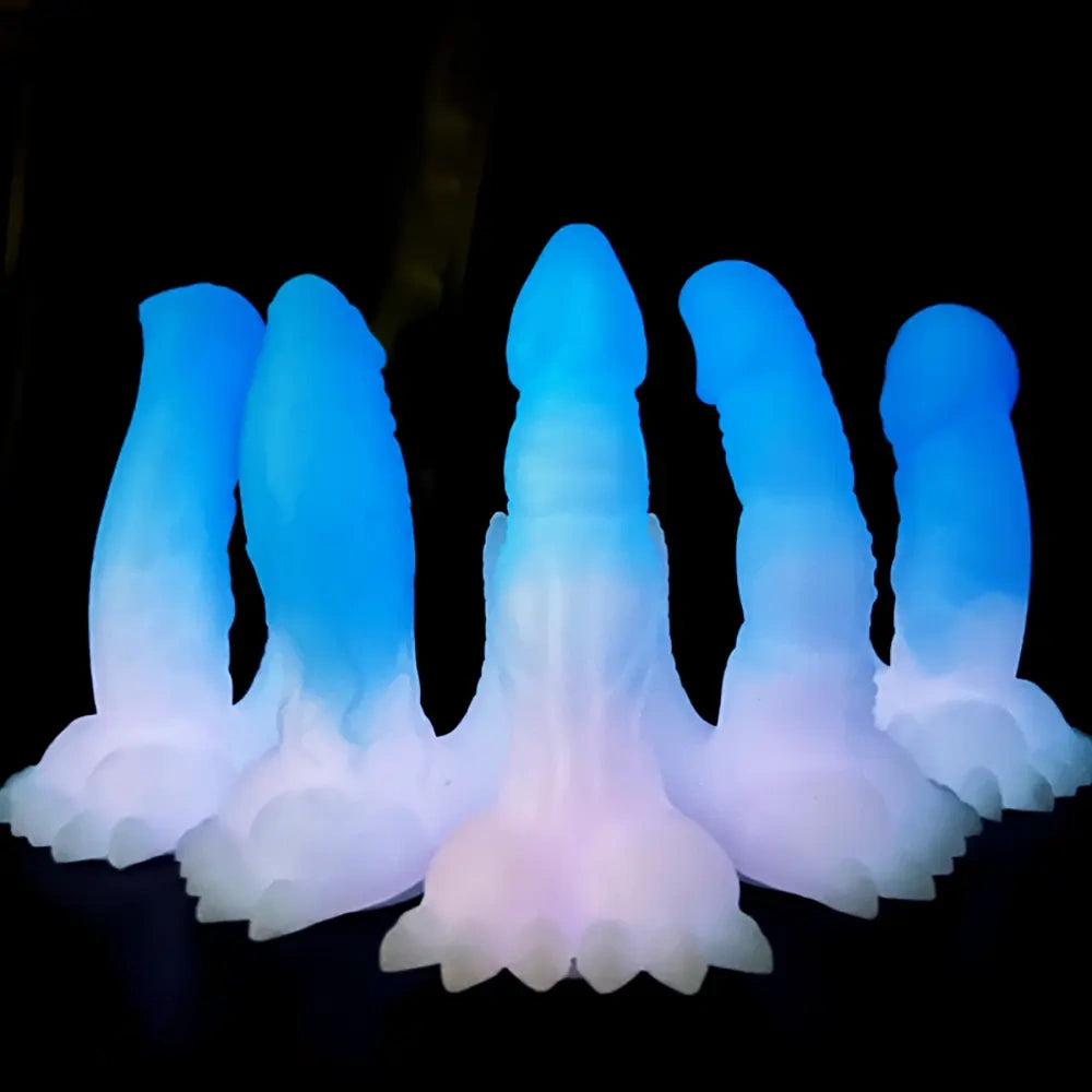 6.29in 8.46in Dinosaur Claw Luminous Dildo For Women Men Sex