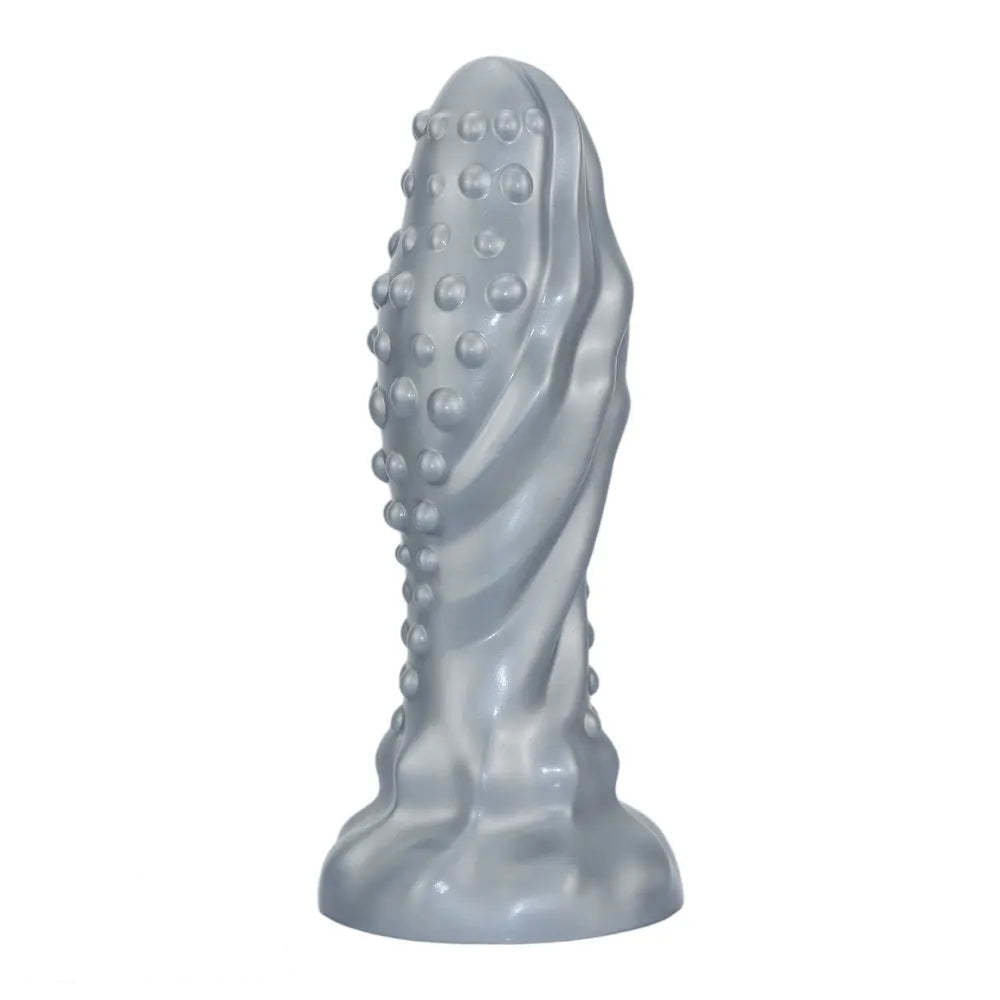 6.29in 8.66in 11.02in Spiked Stripe Silicone Butt Plug Fantasy Dildo Cock Toy