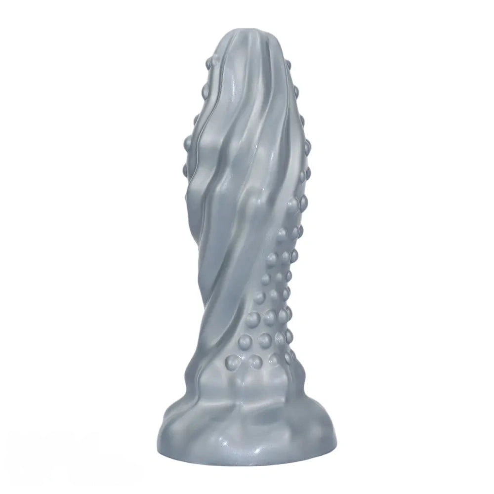 6.29in 8.66in 11.02in Spiked Stripe Silicone Butt Plug Fantasy Dildo Cock Toy