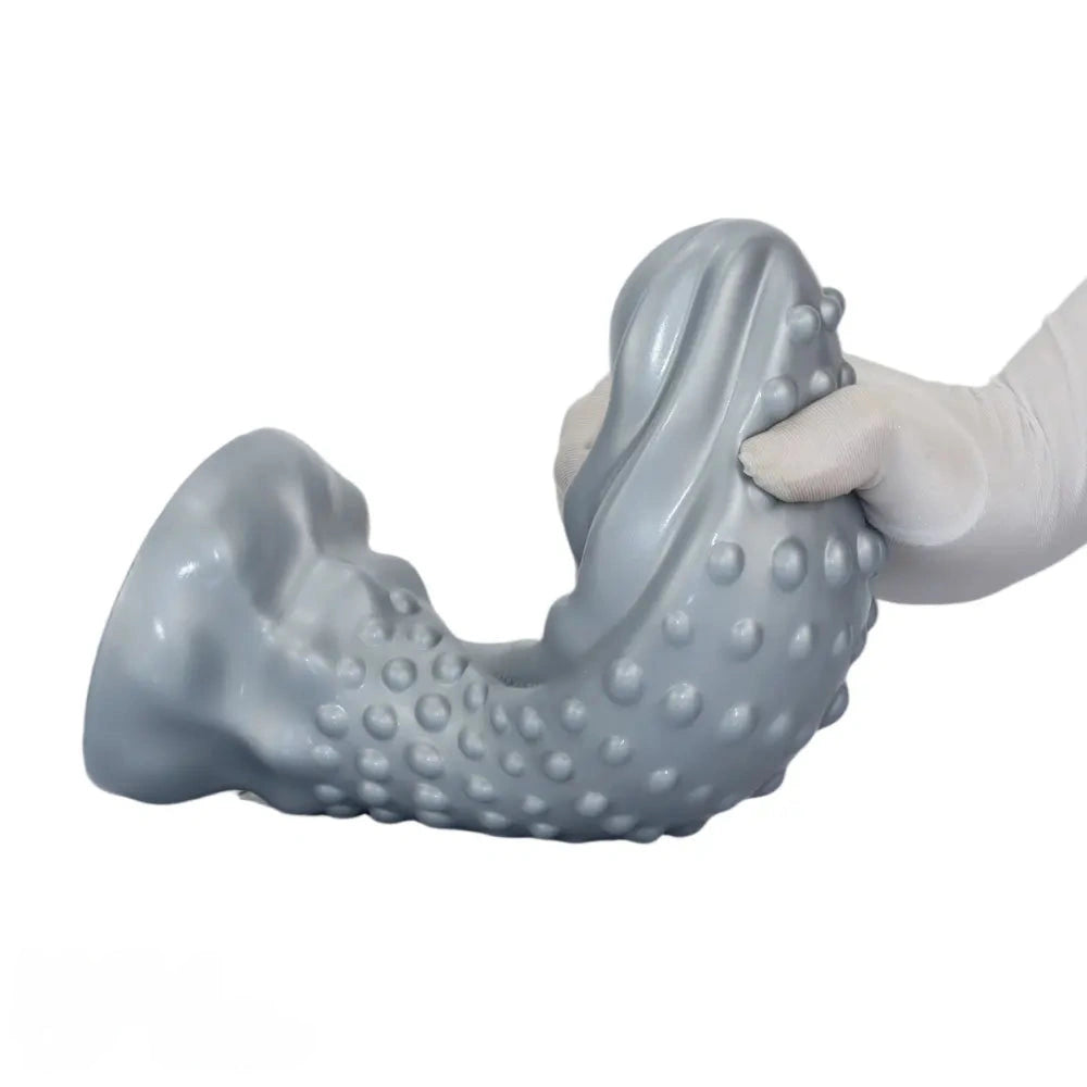 6.29in 8.66in 11.02in Spiked Stripe Silicone Butt Plug Fantasy Dildo Cock Toy