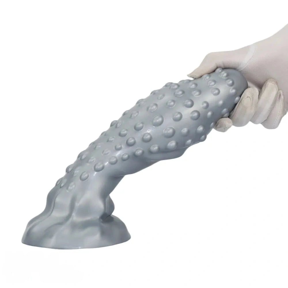 6.29in 8.66in 11.02in Spiked Stripe Silicone Butt Plug Fantasy Dildo Cock Toy