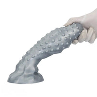 6.29in 8.66in 11.02in Spiked Stripe Silicone Butt Plug Fantasy Dildo Cock Toy
