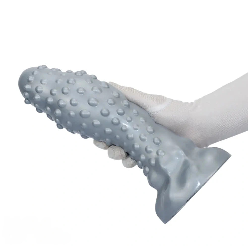 6.29in 8.66in 11.02in Spiked Stripe Silicone Butt Plug Fantasy Dildo Cock Toy