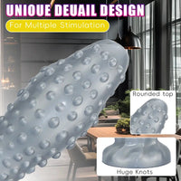 6.29in 8.66in 11.02in Spiked Stripe Silicone Butt Plug Fantasy Dildo Cock Toy