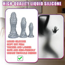 6.29in 8.66in 11.02in Spiked Stripe Silicone Butt Plug Fantasy Dildo Cock Toy
