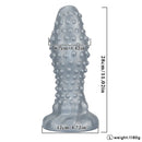 6.29in 8.66in 11.02in Spiked Stripe Silicone Butt Plug Fantasy Dildo Cock Toy